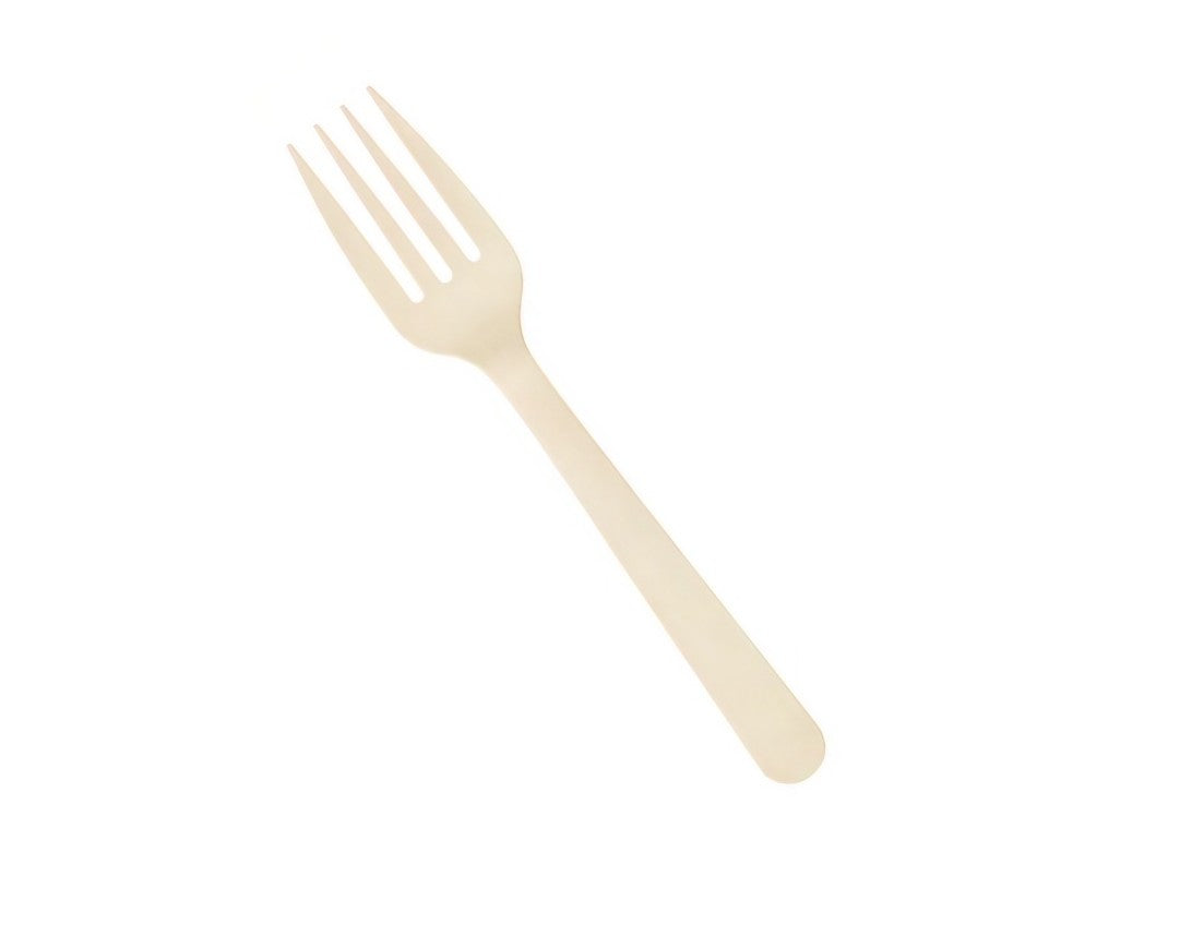7-Inch Cornstarch Fork Biodegradable(signature)