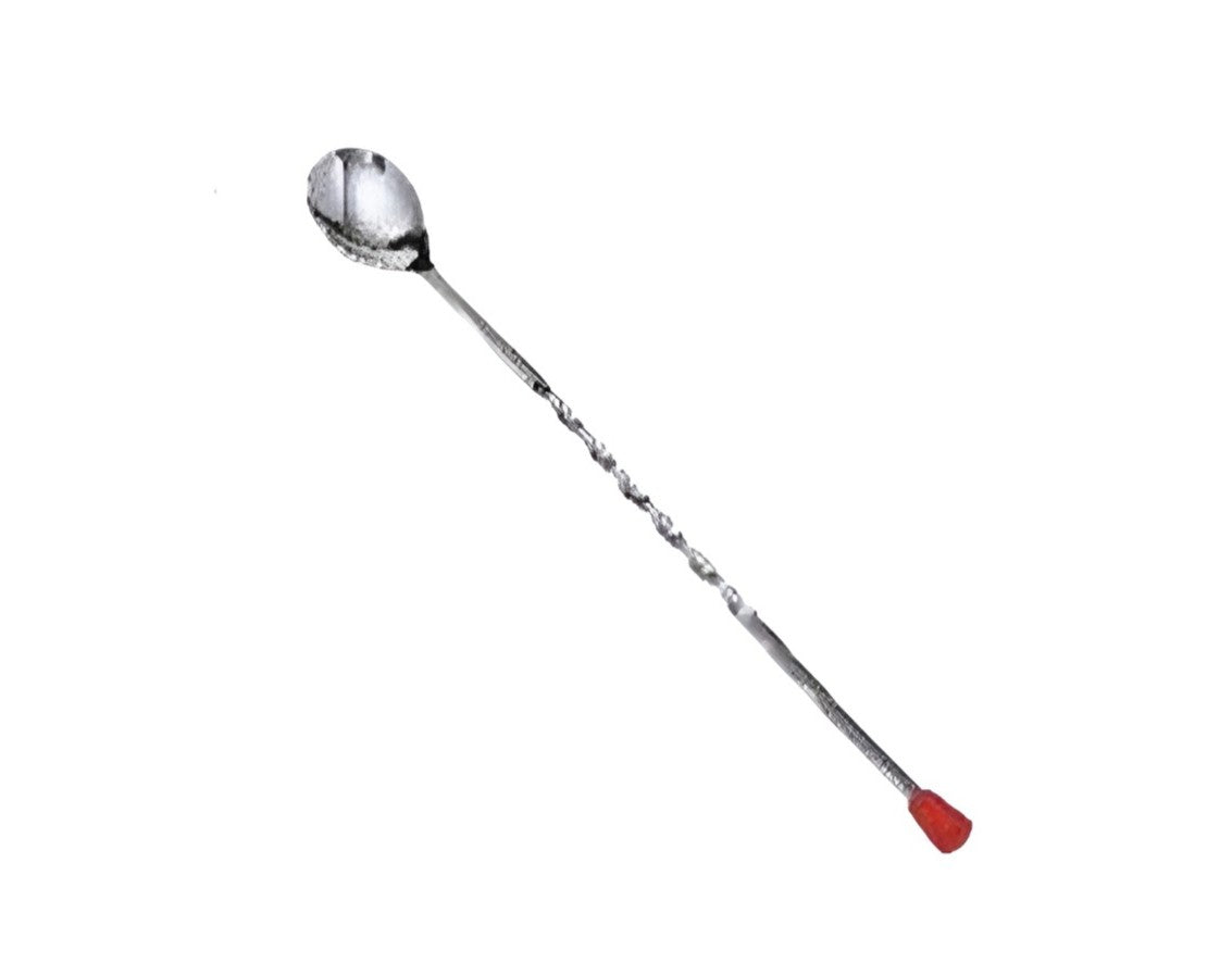 Stainless Steel 30cm Red Knob Bar Spoon