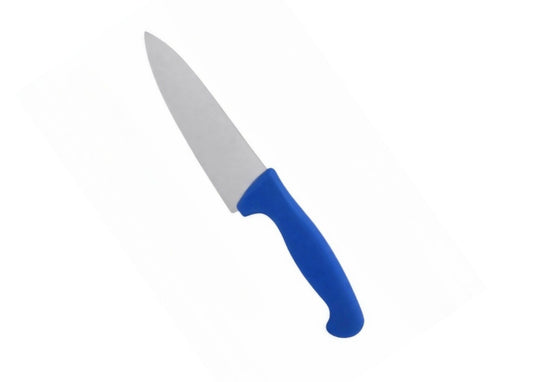 8 Inch Chef Knife – Stainless Steel Professional Kitchen Knife for Hotels & Restaurants (blue Handle)