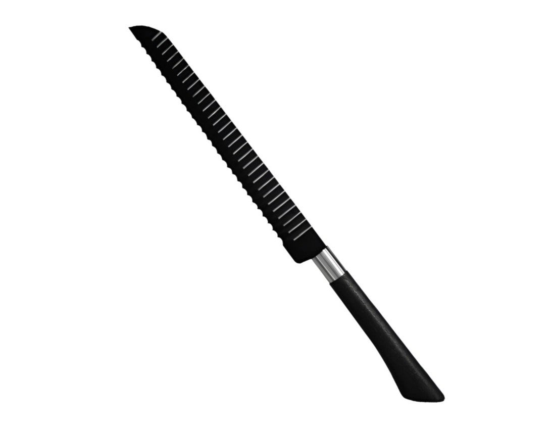 8-inch Blade Vegetable Design Knife In Black