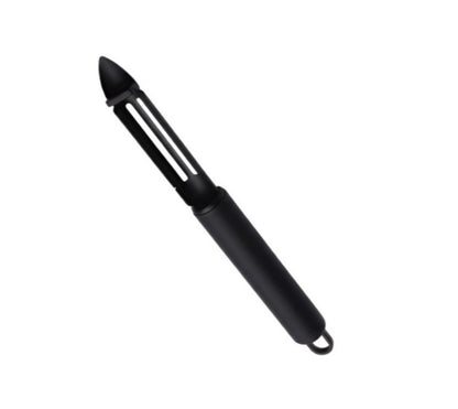 8 Inch Stainless Steel Straight Peeler – Professional Vegetable & Potato Peeler for Hotel, Restaurant & Catering Kitchens (Black Handle)