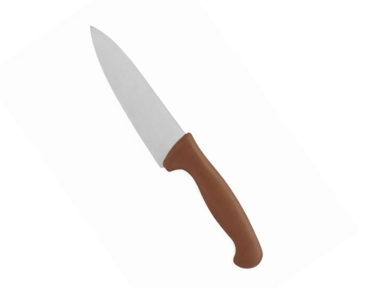 8 Inch Chef Knife – Stainless Steel Professional Kitchen Knife for Hotels & Restaurants (Brown Handle)