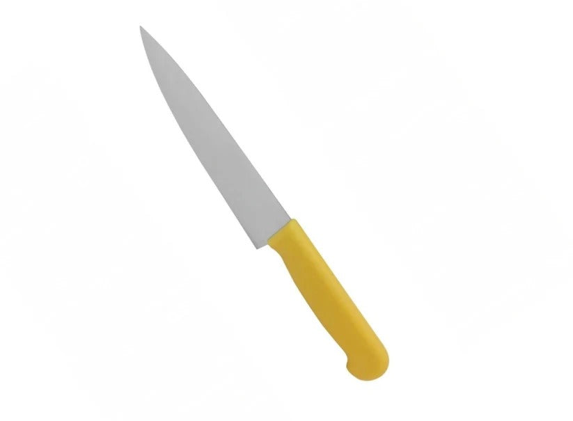8 Inch Cook Knife – Stainless Steel Professional Kitchen Knife For Hotels, Restaurants & Catering Kitchens (Yellow Handle)