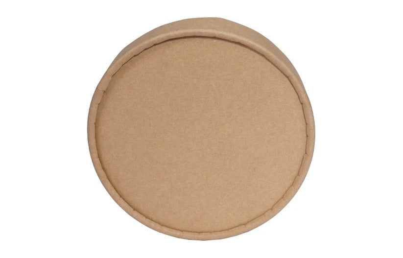 Paper Lid for 750ml Flat Brown Container