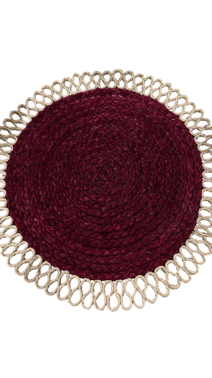 Banana Fiber Maroon mat