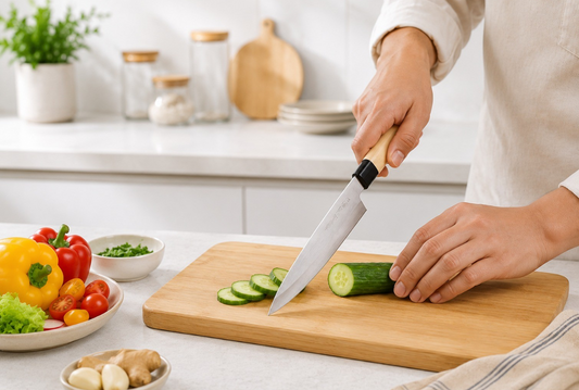 Commercial Santoku Knife 7-inch Black Stainless steel