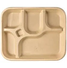 Bagasse Compartment Meal Tray
